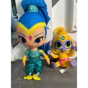 Set of 2 - Shimmer And Shine Plush Dolls Nickelodeon Blue Genie and Tala